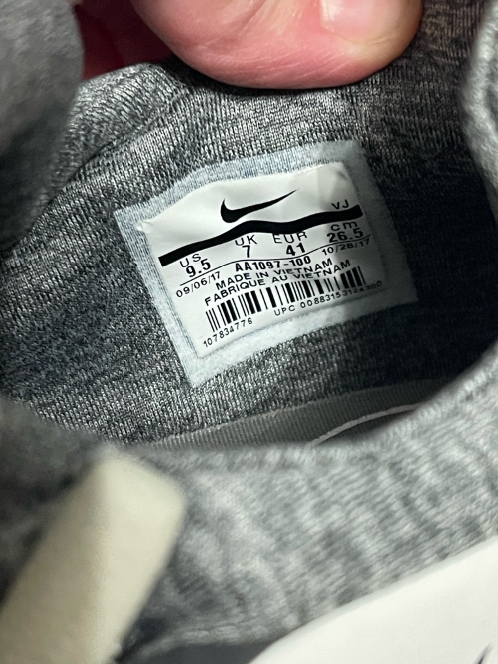 Nike Grey, White and Gum Women's Slip-On Sneakers - Picture 6 of 6